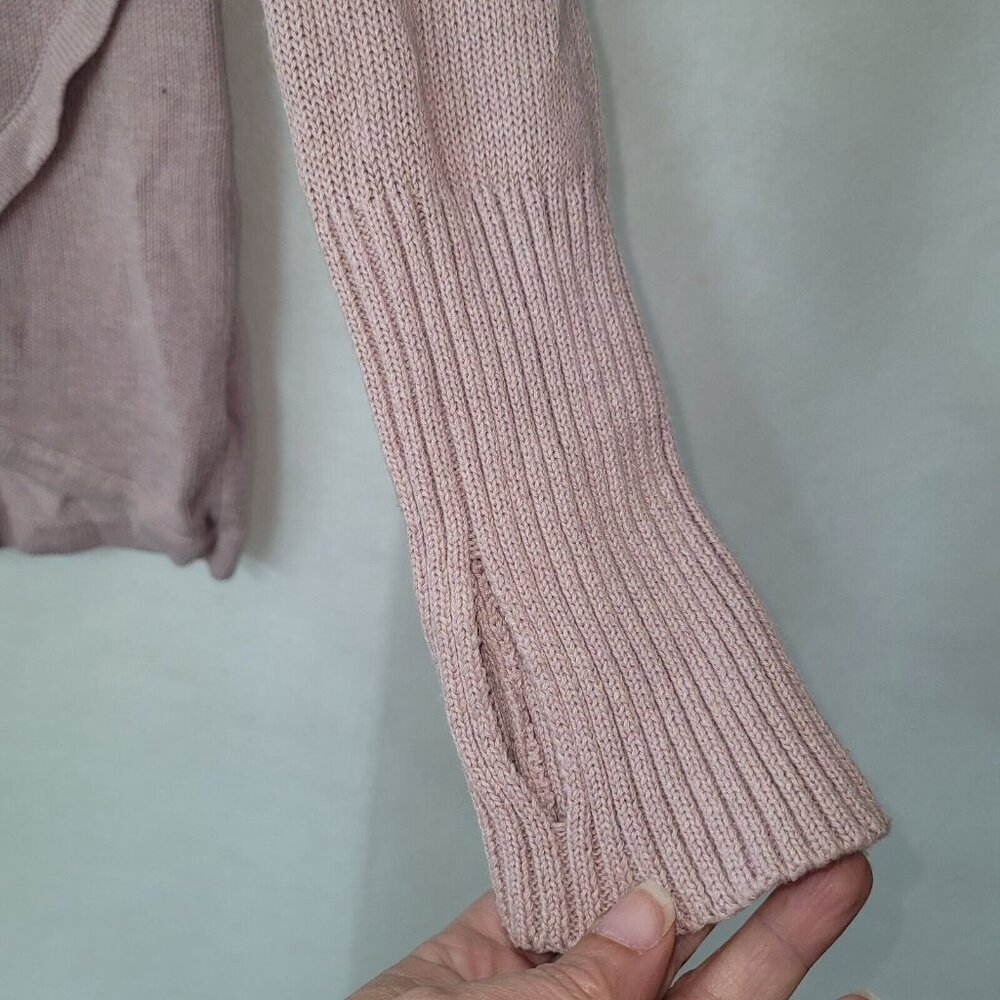 Dakini Sweater Women S Rose Pink Drawstring Cowlneck Long Sleeve Tunic Thumbhole - Picture 5 of 12